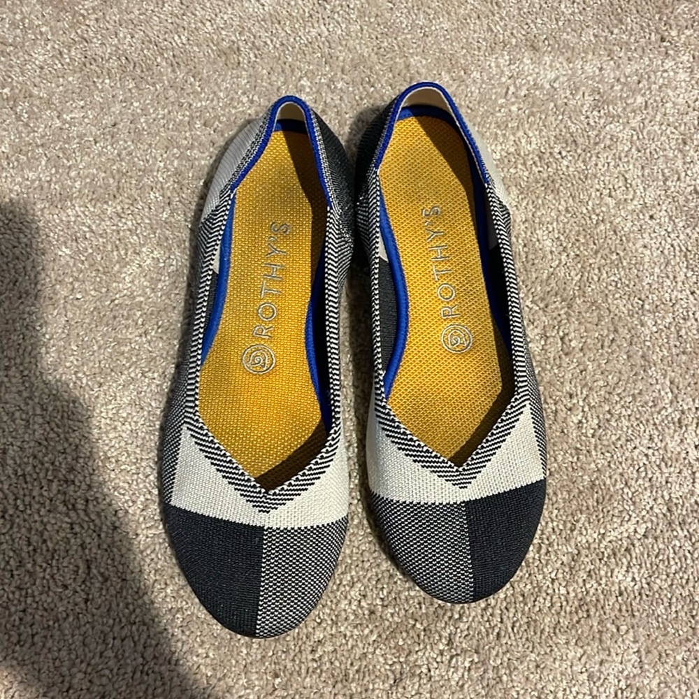 Rothy’s Size 8 Buffalo Check Flats